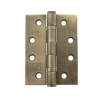 Atlantic Ball Bearing Hinges Grade 13 Fire Rated 4" x 3" x 3mm - Matt Antique Brass - AH1433MAB - (Pair)