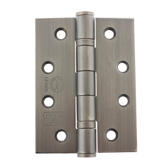 Atlantic Ball Bearing Hinges Grade 13 Fire Rated 4" x 3" x 3mm - Matt Gun Metal - AH1433MBN - (Pair)