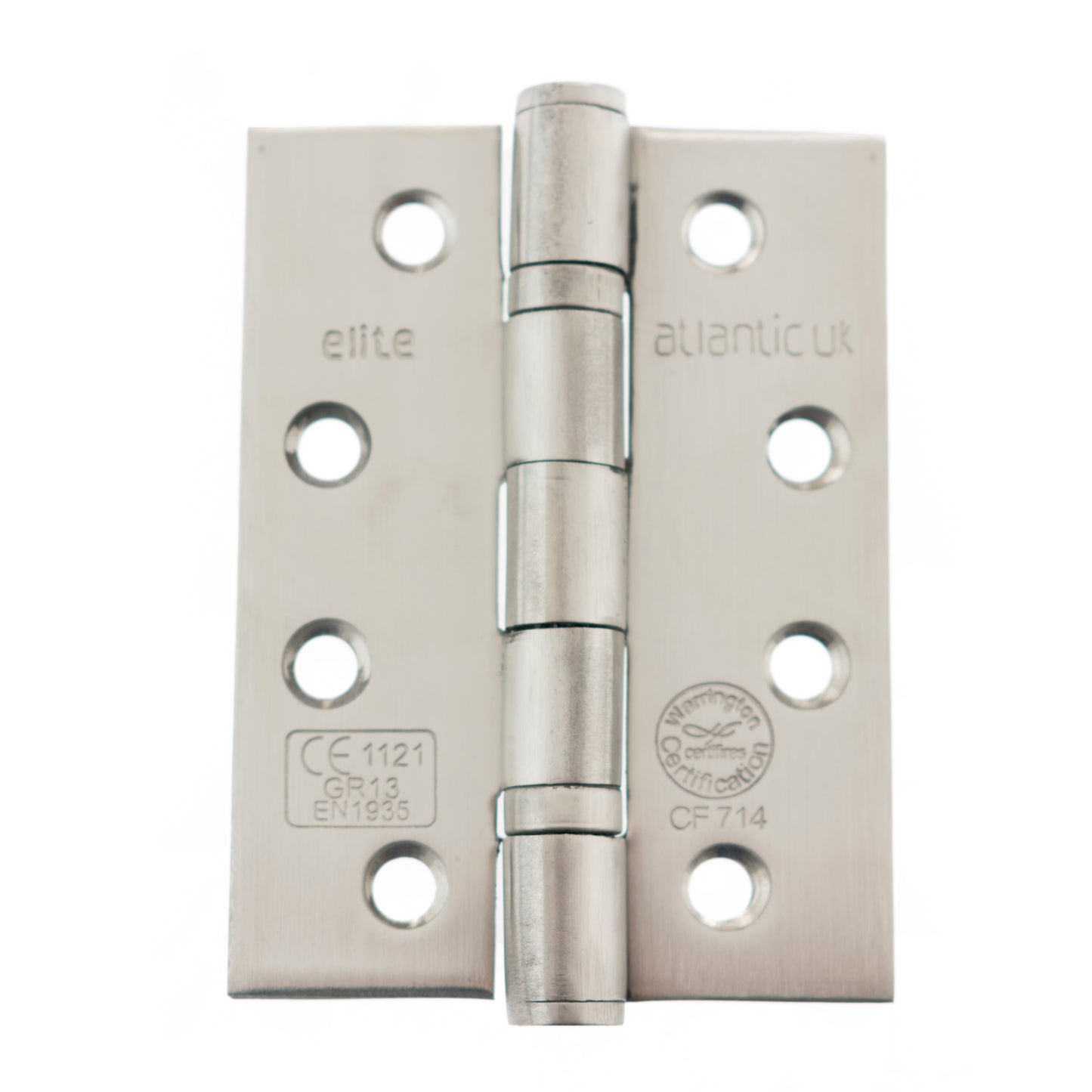 Atlantic Ball Bearing Hinges Grade 13 Fire Rated 4" x 3" x 3mm - Satin Stainless Steel - AH1433SSS - (Pair)