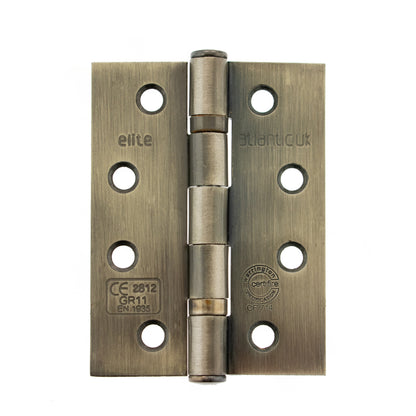 Atlantic Ball Bearing Hinges Grade 11 Fire Rated 4" x 3" x 2.5mm - Antique Brass - AHG111433AB - (Pair)