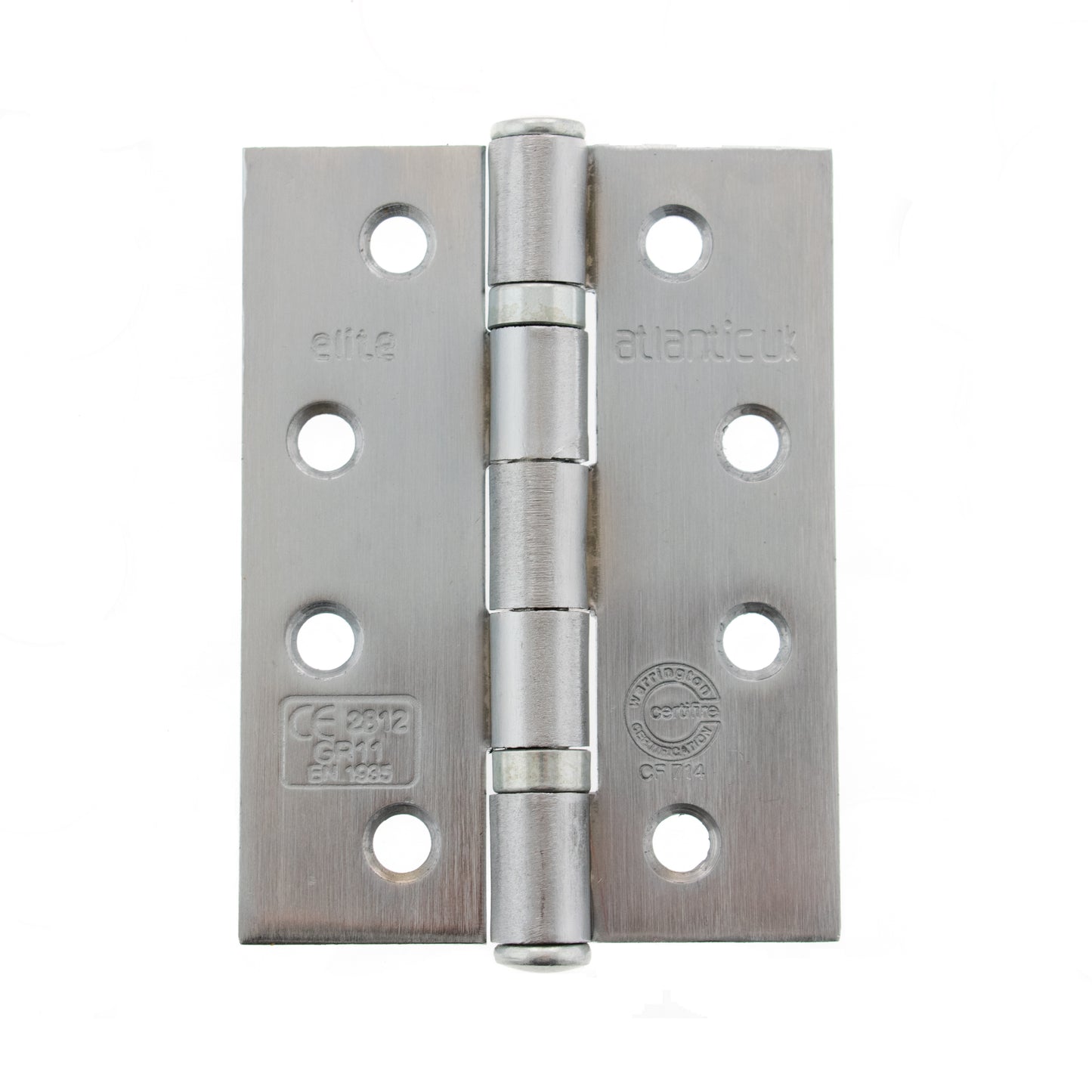 Atlantic Ball Bearing Hinges Grade 11 Fire Rated 4" x 3" x 2.5mm - Satin Chrome - AHG111433SC - (Pair)