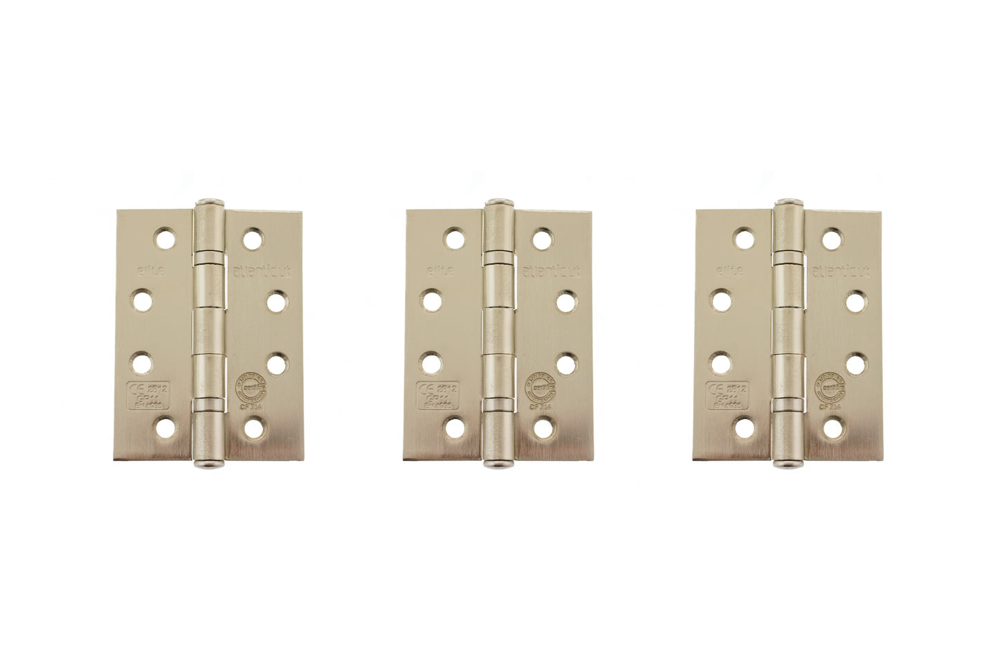 Atlantic Ball Bearing Hinges Grade 11 Fire Rated 4" x 3" x 2.5mm set of 3 - Satin Nickel - AHG111433SN(3) - (Set of 3)