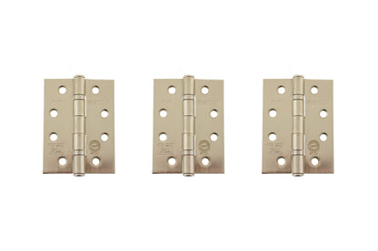 Atlantic Ball Bearing Hinges Grade 11 Fire Rated 4" x 3" x 2.5mm set of 3 - Satin Nickel - AHG111433SN(3) - (Set of 3)