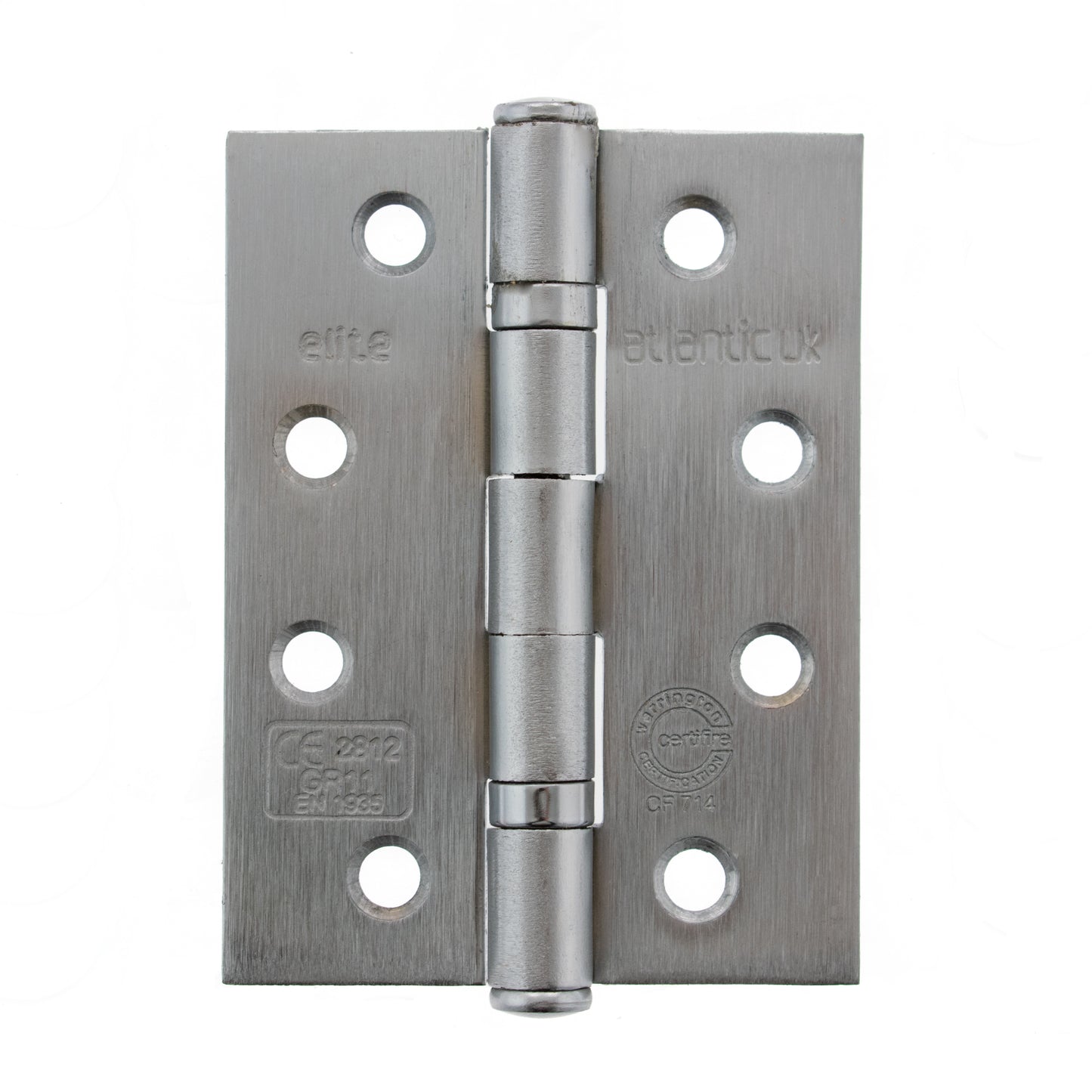 Atlantic Ball Bearing Hinges Grade 11 Fire Rated 4" x 3" x 2.5mm - Satin Stainless Steel - AHG111433SSS - (Pair)