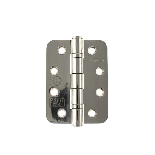 Atlantic Radius Corner Ball Bearing Hinges 4" X 3" X 3mm - Polished Stainless Steel - AHR1433PSS - (Pair)