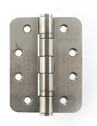 Atlantic Radius Corner Ball Bearing Hinges 4" X 3" X 3mm - Satin Stainless Steel - AHR1433SSS - (Pair)