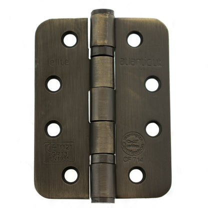 Atlantic Radius Corner Ball Bearing Hinges 4" X 3" X 3mm - Urban Bronze - AHR1433UB - (Pair)