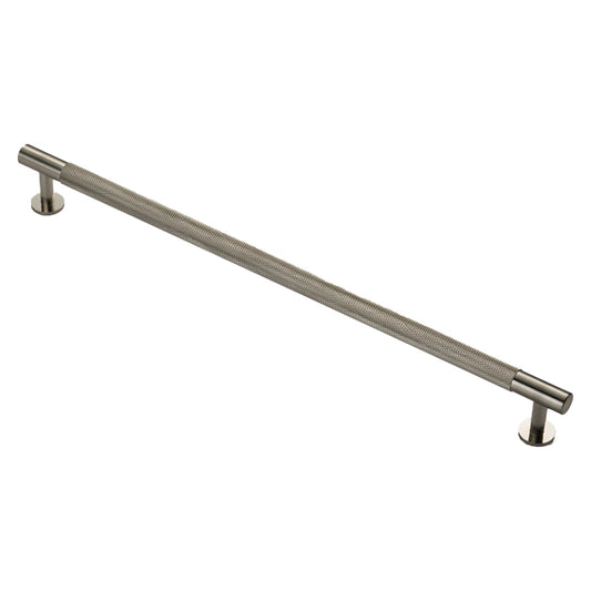 KNURLED CABINET PULL HANDLE 320MM C/C - SATIN NICKEL -