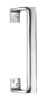 PULL HANDLE (OVAL GRIP CRANKED) - POLISHED CHROME - 229MM