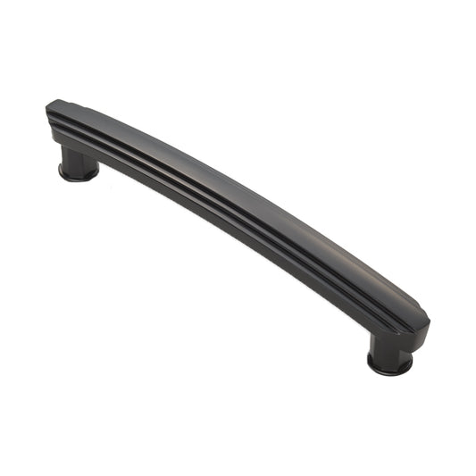 FTD ART DECO HANDLE 160MM C/C - MATT BLACK -