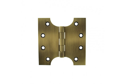 Atlantic (Solid Brass) Parliament Hinges 4" x 2" x 4mm - Antique Brass - APH424AB - (Pair)