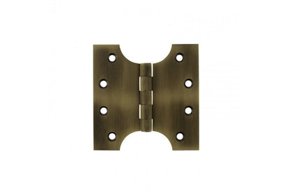 Atlantic (Solid Brass) Parliament Hinges 4" x 2" x 4mm - Matt Antique Brass - APH424MAB - (Pair)