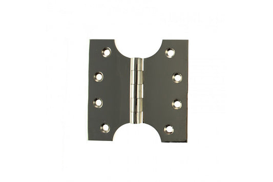 Atlantic (Solid Brass) Parliament Hinges 4" x 2" x 4mm - Polished Nickel - APH424PN - (Pair)