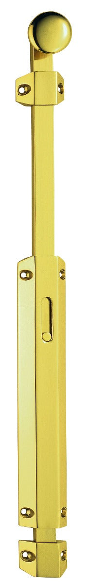 152 X 36MM EXTENDED SURFACE BOLT C/W KEEP FLAT & ANGLED MORTICE KEEPS - POLISHED BRASS - 150MM