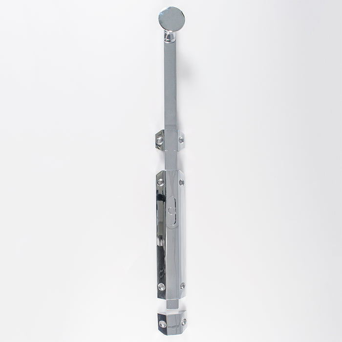 152 X 36MM EXTENDED SURFACE BOLT C/W KEEP FLAT & ANGLED MORTICE KEEPS - POLISHED CHROME - 150MM