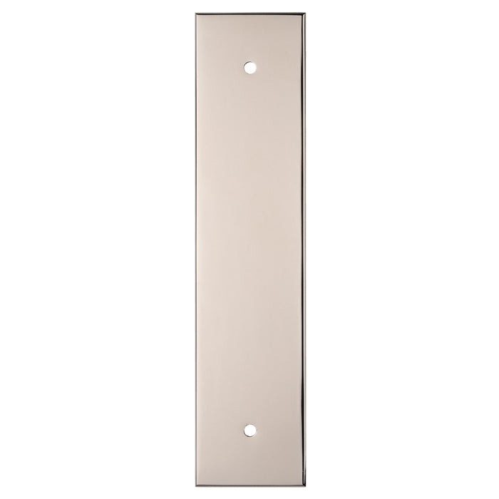 168 X 40MM SQUARE CABINET HARDWARE BACKPLATE 128MM C/C - POLISHED NICKEL -