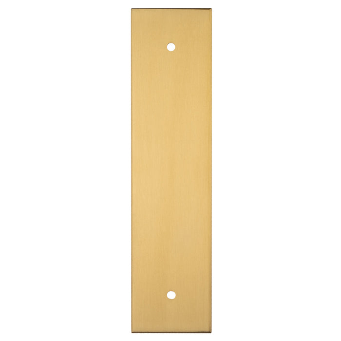 168 X 40MM SQUARE CABINET HARDWARE BACKPLATE 128MM C/C - SATIN BRASS -