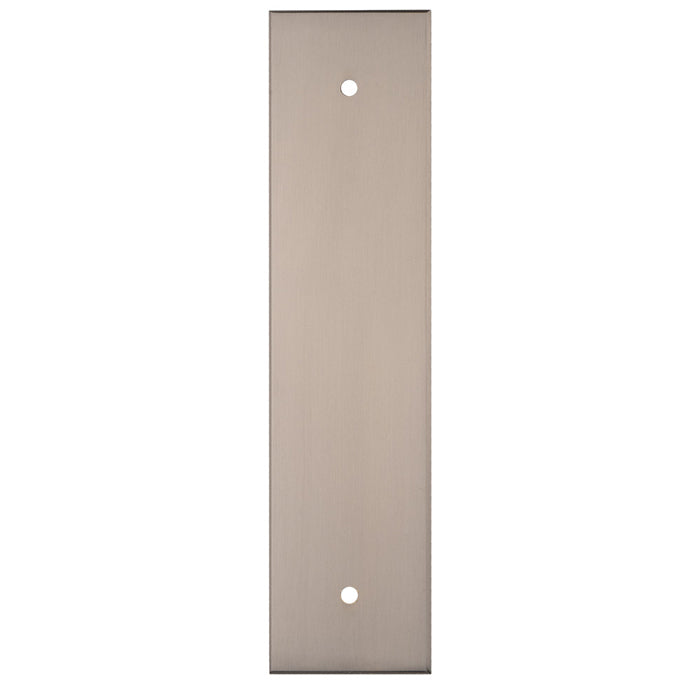 168 X 40MM SQUARE CABINET HARDWARE BACKPLATE 128MM C/C - SATIN NICKEL -