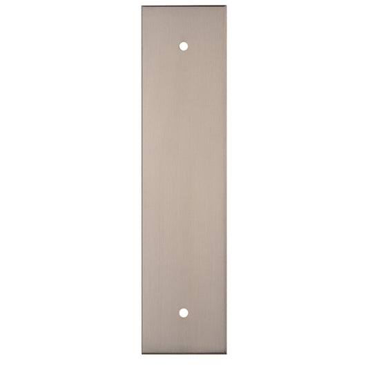 168 X 40MM SQUARE CABINET HARDWARE BACKPLATE 128MM C/C - SATIN NICKEL -