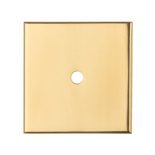 40 X 40MM SQUARE CABINET HARDWARE BACKPLATE - POLISHED BRASS -