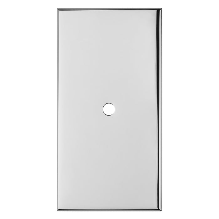 76 X 40MM SQUARE CABINET HARDWARE BACKPLATE - POLISHED CHROME -