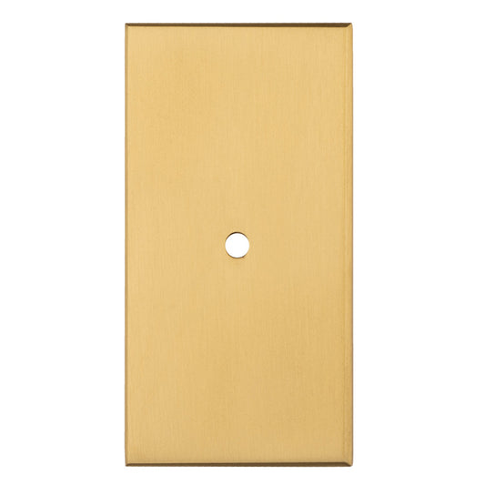 76 X 40MM SQUARE CABINET HARDWARE BACKPLATE - SATIN BRASS -