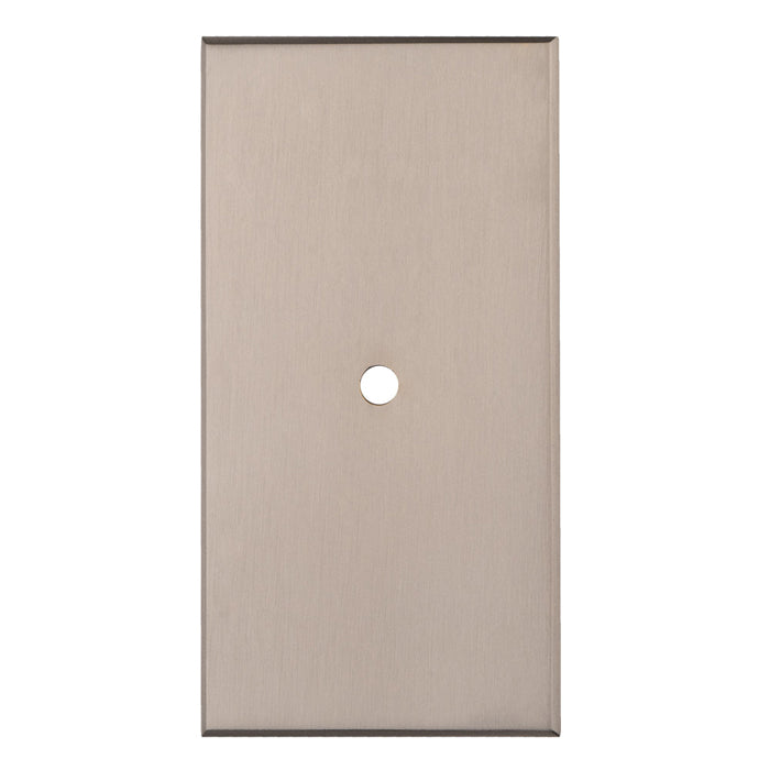 76 X 40MM SQUARE CABINET HARDWARE BACKPLATE - SATIN NICKEL -