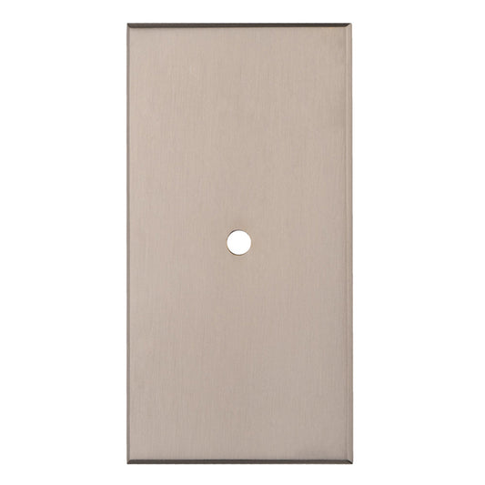 76 X 40MM SQUARE CABINET HARDWARE BACKPLATE - SATIN NICKEL -