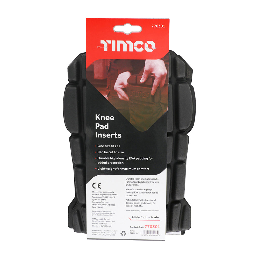 TIMCO High Density Knee Pad Inserts. Pair