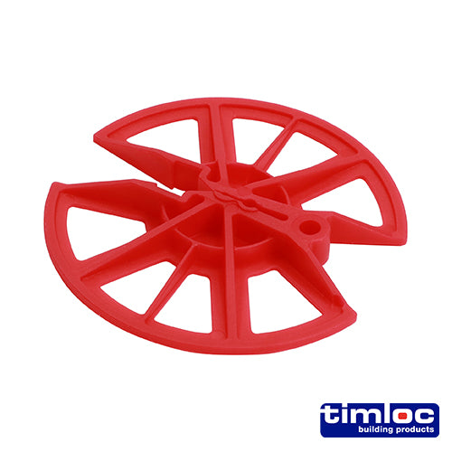 250 x TIMCO Insulation Retaining Discs Red - 80mm Dia