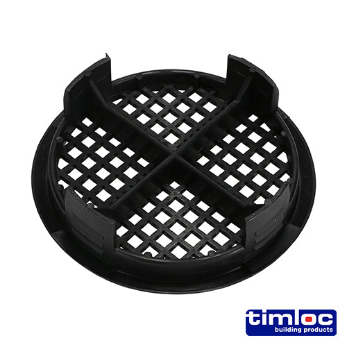 10 x Timloc Push-in Soffit Vent Black -  70.0