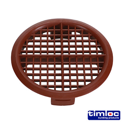 10 x Timloc Push-in Soffit Vent Brown -  70.0