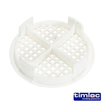 10 x Timloc Push-in Soffit Vent White -  70.0