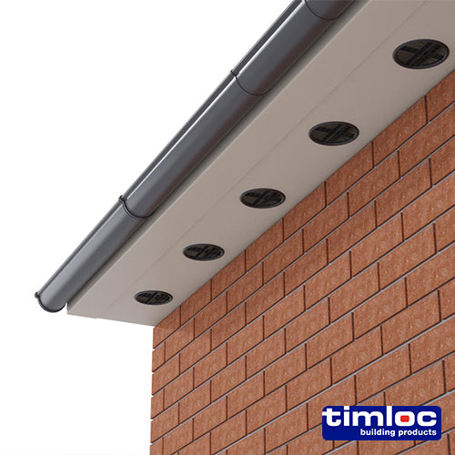 10 x Timloc Push-in Soffit Vent Grey -  70.0