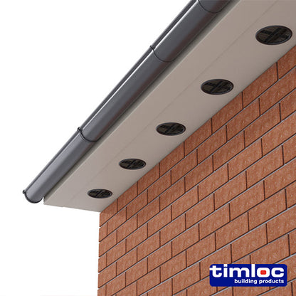 10 x Timloc Push-in Soffit Vent Brown -  70.0