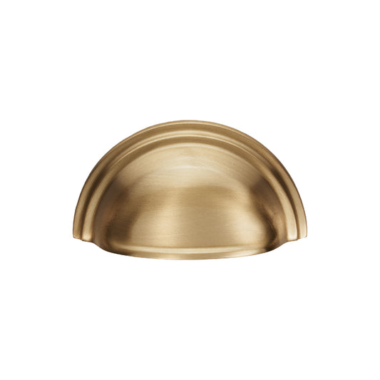 VICTORIAN CUP PULL 76MM C/C - SATIN BRASS -