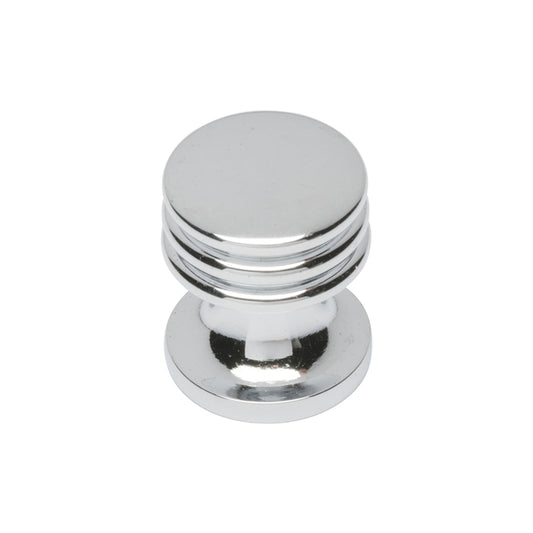 FTD RINGED CUPBOARD KNOB 17MM - POLISHED CHROME - 15.5 (15.5 )