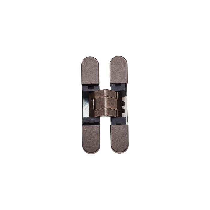 929 STARS 3D CONCEALED HINGE 76 X 14MM BRONZE PLATED-POZI SCREWS NOT SUPPLIED - BRASS BRONZED - 76 x 14mm