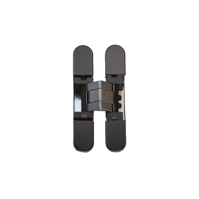 929 STARS 3D CONCEALED HINGE 76 X 14MM MATT BLACK VARNISHED - SCREWS NOT SUPPLIED - MATT BLACK VARNISHED - 76 x 14mm