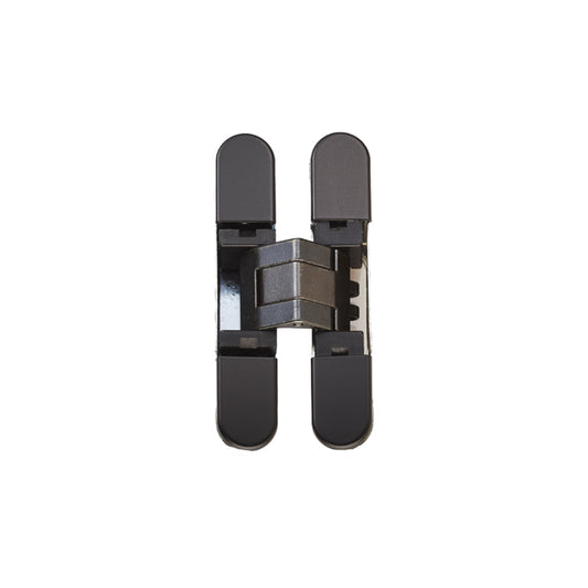 929 STARS 3D CONCEALED HINGE 76 X 14MM MATT BLACK VARNISHED - SCREWS NOT SUPPLIED - MATT BLACK VARNISHED - 76 x 14mm