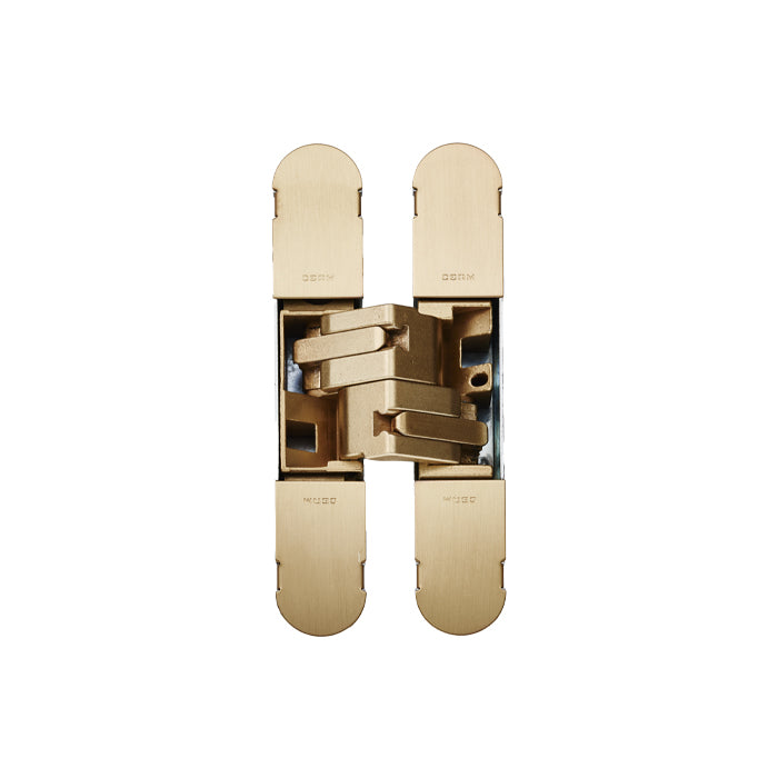 1130 STARS 3D CONCEALED HINGE 134 X 24MM OSG (GALVANIC SATIN BRASS) - GALVANIC SATIN BRASS - 134 x 24