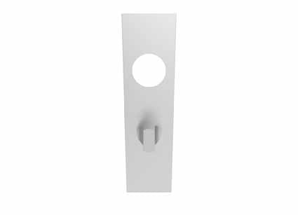 174 X 45 X 8MM STEELWORX SQUARE BACKPLATES -  BATHROOM (57MM C/C) + SMALL INDICATOR & TURN - SATIN STAINLESS STEEL -