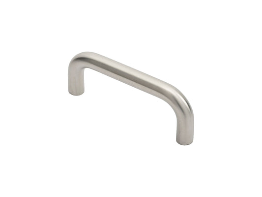 19MM DIA. D PULL HANDLE - 150MM C/C - BOLT THROUGH FIXING_x005F

 - BRIGHT STAINLESS STEEL -