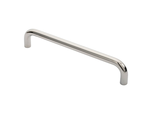 19MM DIA. D PULL HANDLE - 300MM C/C - BOLT THROUGH FIXING_x005F

 - BRIGHT STAINLESS STEEL -