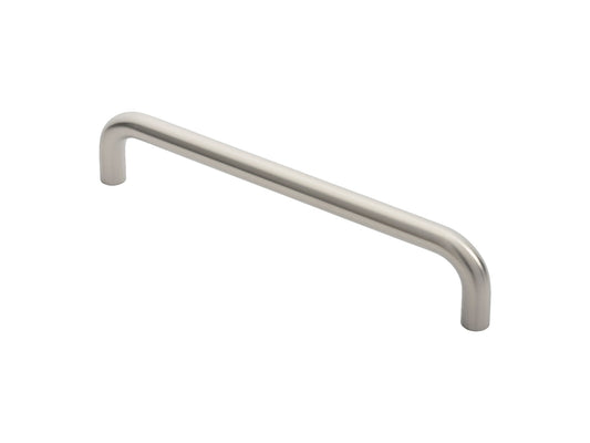 19MM DIA. D PULL HANDLE - 300MM C/C - BOLT THROUGH FIXING_x005F

 - SATIN STAINLESS STEEL -