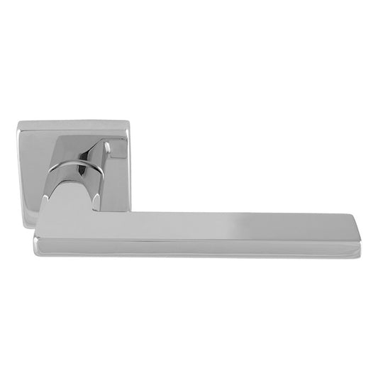 VOLTA LEVER ON CONCEALED FIX PUSH-ON SQUARE ROSE - POLISHED CHROME -