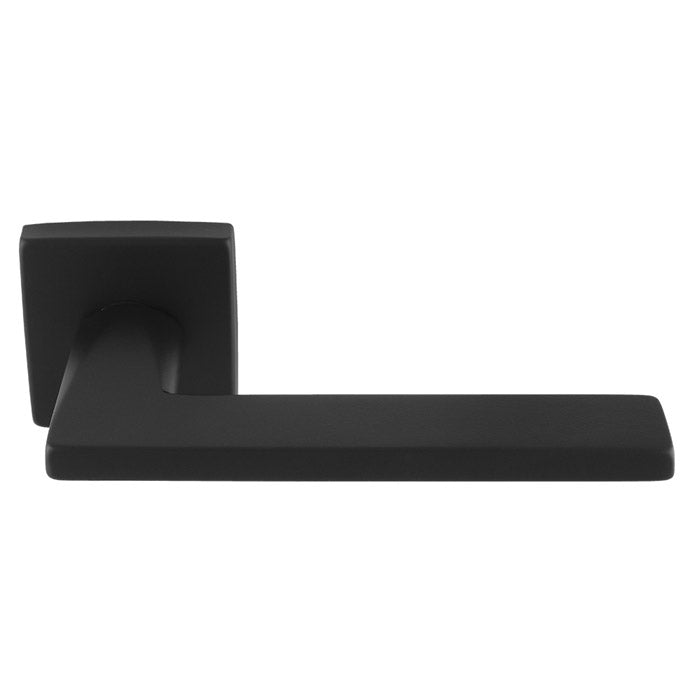 VOLTA LEVER ON CONCEALED FIX PUSH-ON SQUARE ROSE - MATT BLACK -