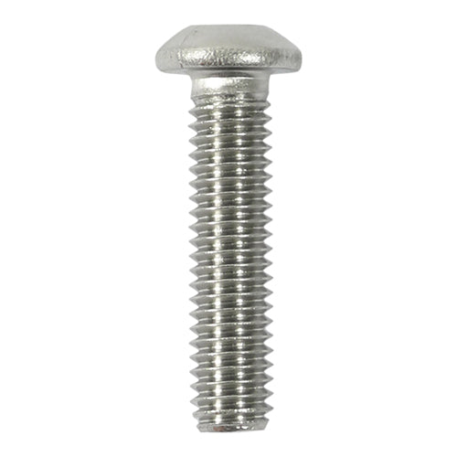 10 x TIMCO Button Socket Screws ISO7380 A2 Stainless Steel - M6 x 30