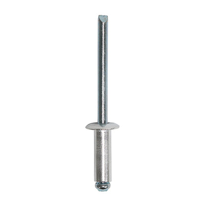 90 x TIMCO Rivets Dome Head Aluminium - 3.2 x 10