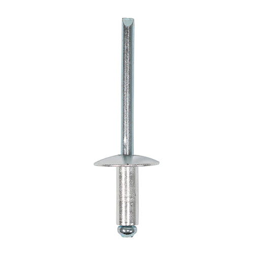 250 x TIMCO Rivets Flange Head Aluminium - 4.8 x 12